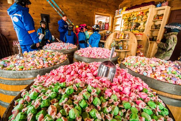 Candy Cabin at Beaver Creek CO - one of the best ski resorts for kids