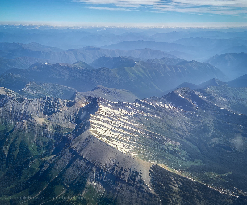 Flying into Glacier National Park