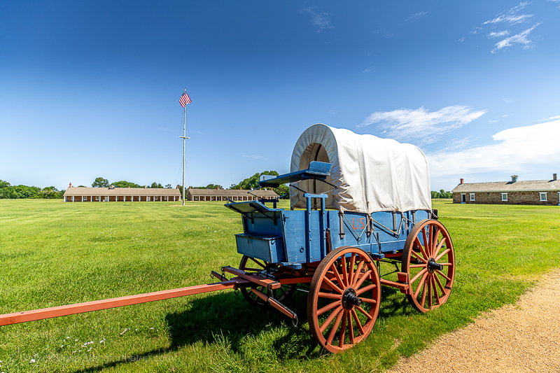 Fort Larned NHS-12 Covered Wagon at Fort Larned National Historic Site Kansas