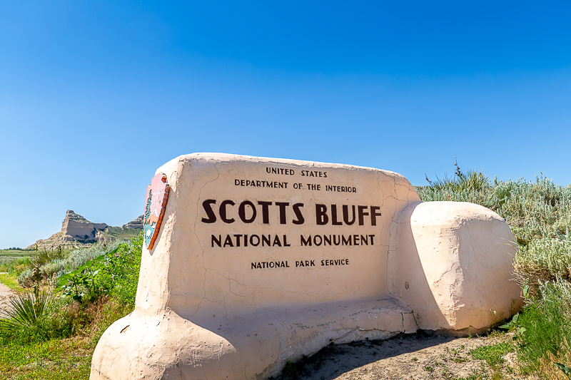 Scotts Bluff National Monument-9 Scotts Bluff National Monument - NPS welcome sign