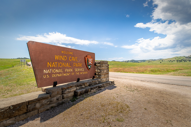 Wind Cave National Park-3 Wind Cave National Park Entrance Sign- South Dakota