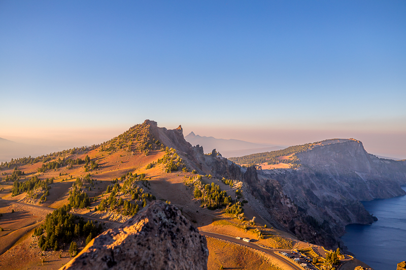 Sunset at Crater Lake National Park - Watchman Peak Tower